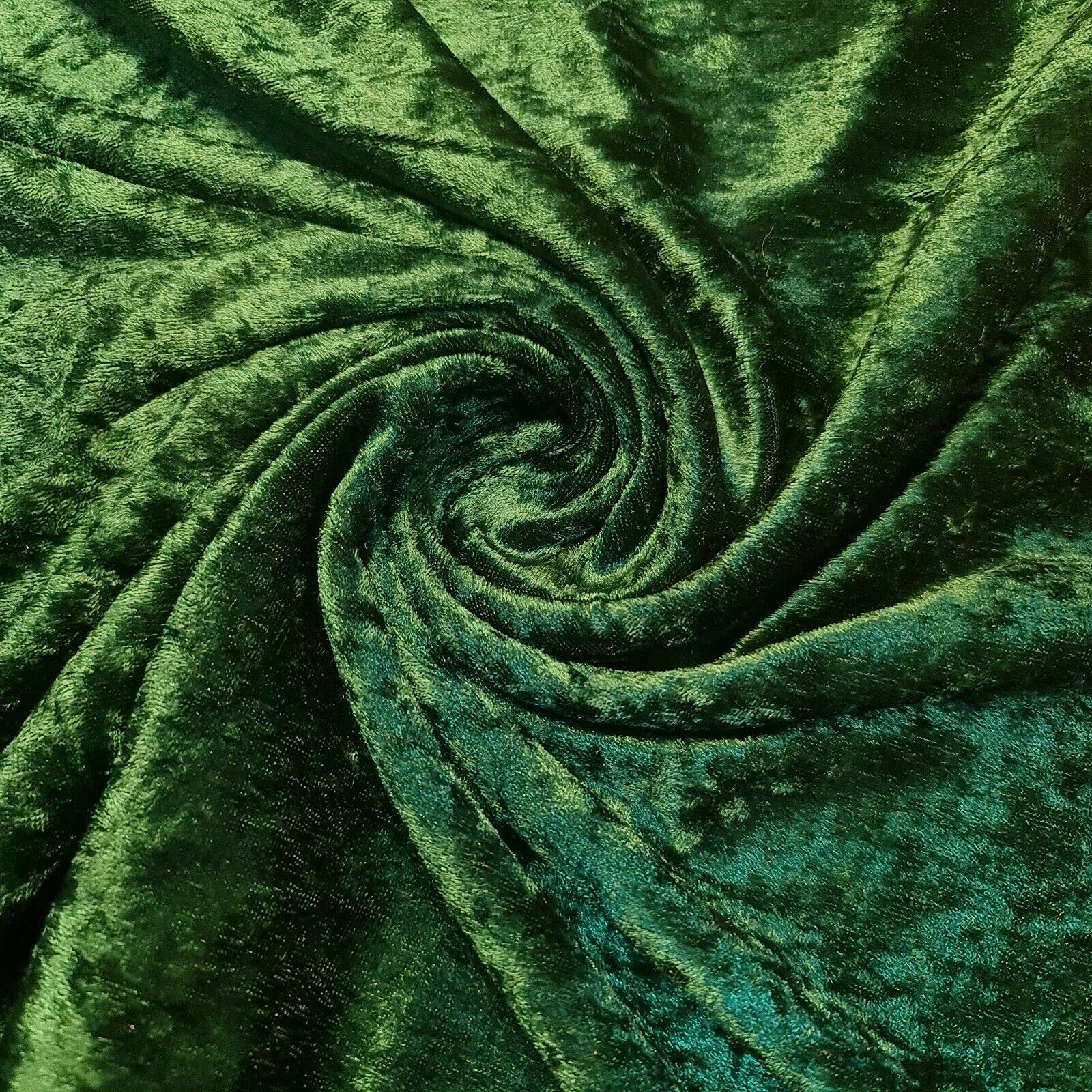 EP Premium Crushed Velvet Fabric Craft Stretch Velour Material Extra Wide - 58'' - 150 cm Wide Sold As Pre - Cut Lengths (Bottle) (NJK41)