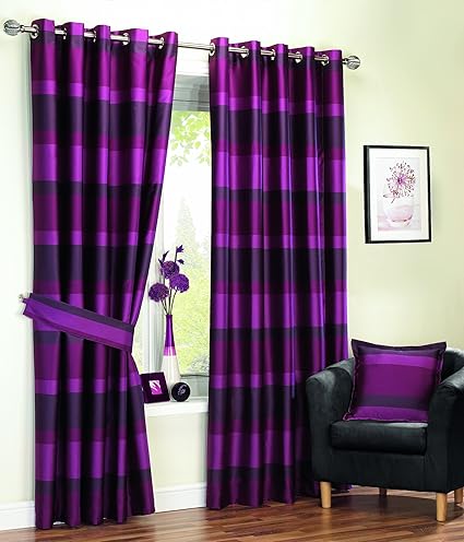 Dreams N Drapes Limited One Pair Of Soho Eyelet Header Curtains In