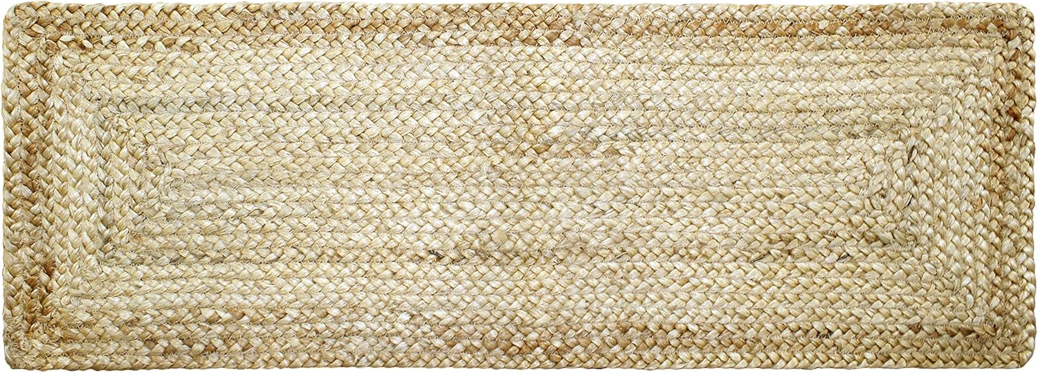 COTTON CRAFT - 100% Jute- Reversible Jute Braided Table Runner - Natural - 13 x 36 Inch - Hand Woven Rectangular Plain - Spot Clean Only.: Home & Kitchen