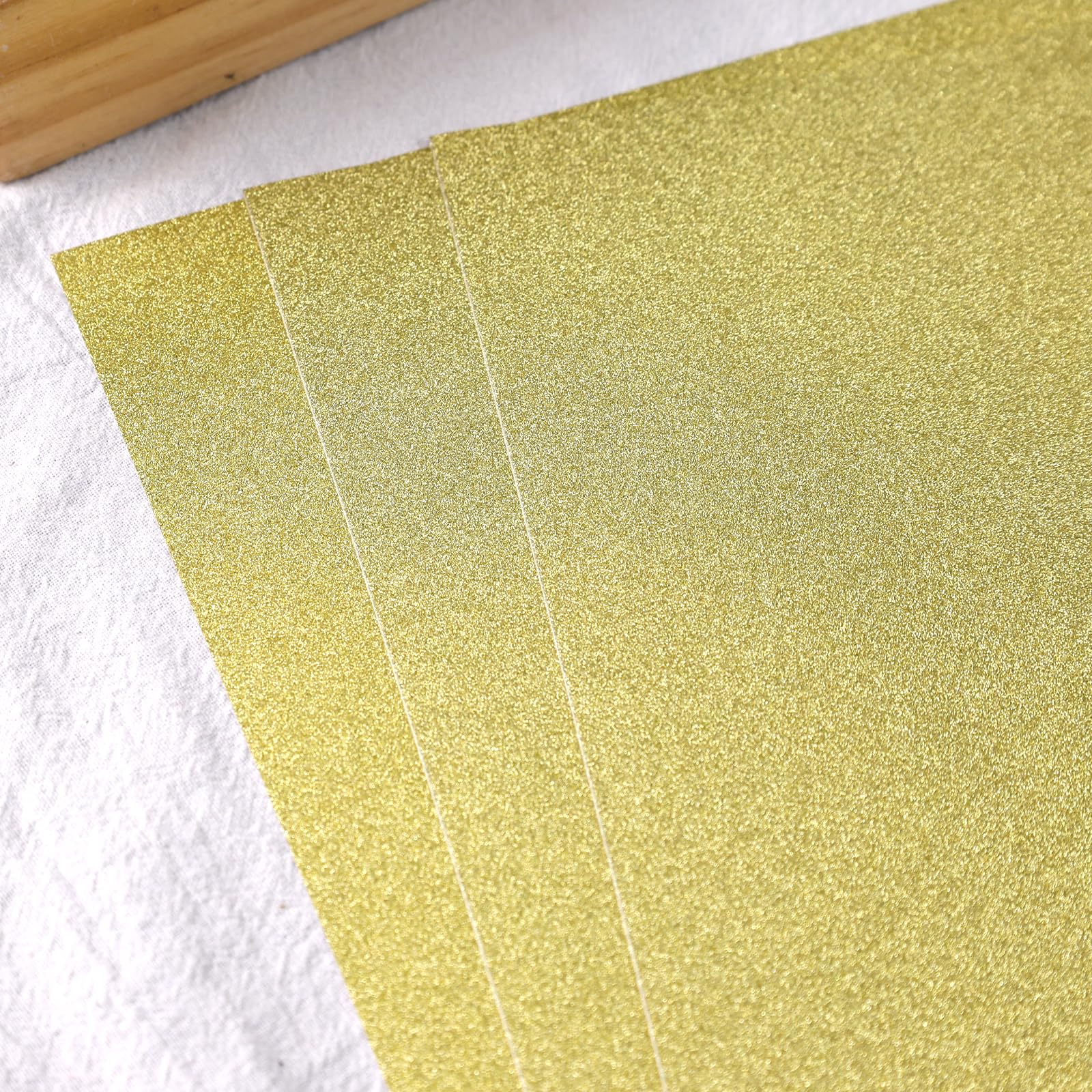 VGOODALL 27 Blatt Perglanz-Papier, DIN A4 Goldmetallisches Bastelpapier mit Perlmutt-Schimmer Glitzerpapier 250 g/m²