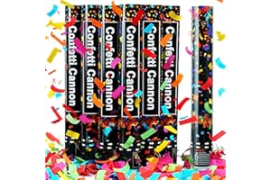 OCEANWINGS 16in Biodegradable Confetti Poppers,Confetti Cannons Bulk with Colorful Confettis Design for Ceremony Party Favor Supplies,Birthday Holiday,Halloween Thanksgiving,Christmas,New Year's Eve(2Pack)