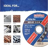 Faithfull Extra Thin 1mm Multi-Cut Discs 125mm x 1mm x 22.23mm 10 Pack Tin view 6