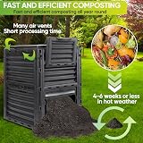 Garden Haven 300L Garden Compost Bin Black Green Eco Friendly BPA-Free Heavy view 4