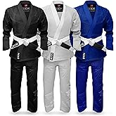 DXM SPORTS Bjj Gi for Men - Brazilian Jiu Jitsu Gi - Lightweight Preshrunk Fabric - Machine Washable Jiu Jitsu Suit Sets