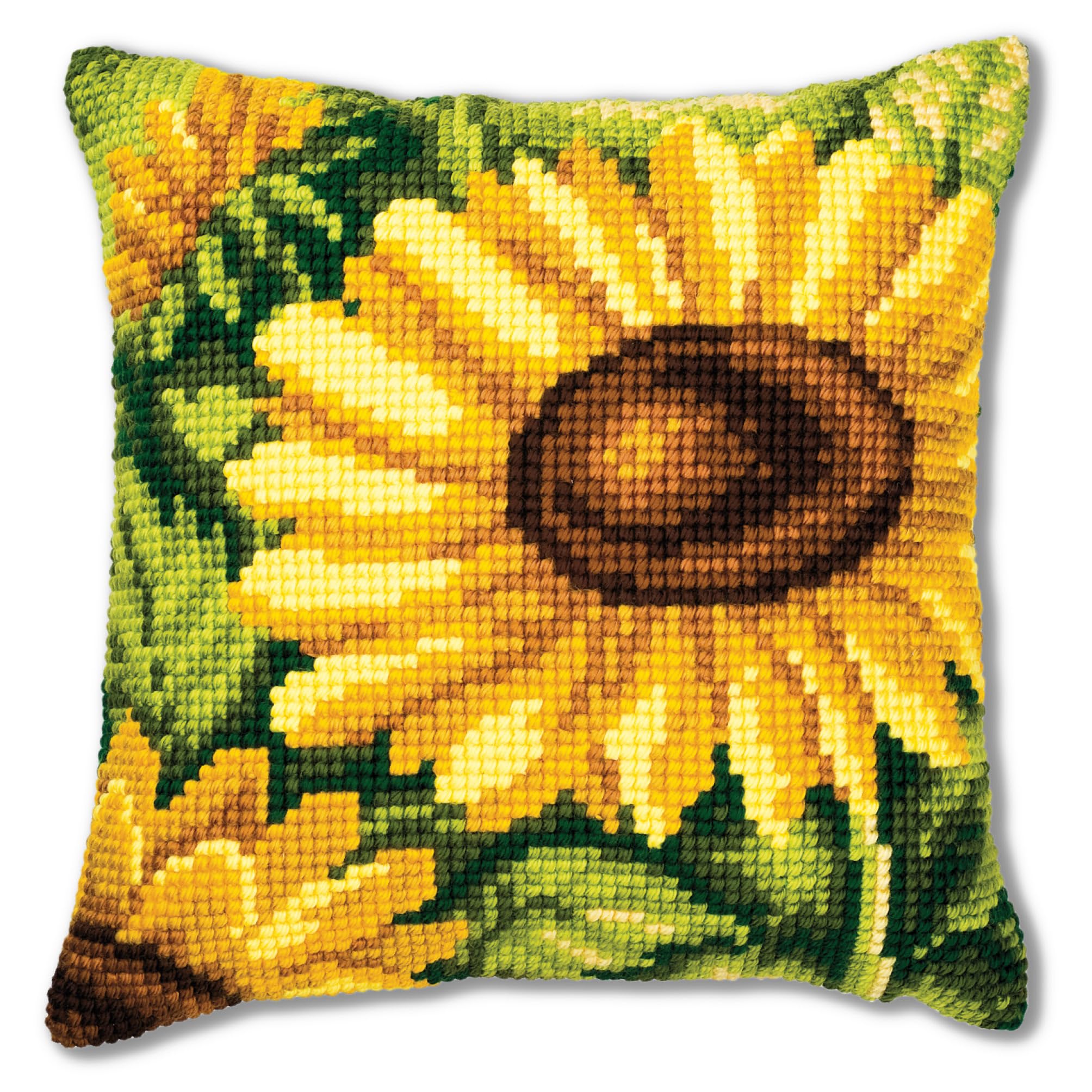 Vervaco Sunflowers Bold Cross Stitch Cushion, Multi-Colour