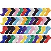 Winterlace 48 Pairs Womens Low Cut Ankle Socks, Comfortable Lightweight Breathable Athletic Bulk Pack Wholesale