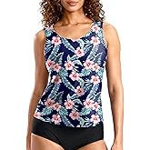 G Gradual Tankini Tops for Women High Neck Swimsuits Swim Top Modest Bathing Suit Swimwear Tank Top only No Bottom