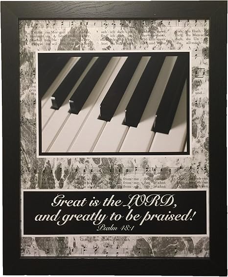 Amazon ピアノpraise 現代キリスト教アート フレーム壁アート 11 X 14 16 X 音楽愛好ギフト 聖書壁アート 聖書詩ウォールアート 11x14 Framed アートフレーム ポスター オンライン通販