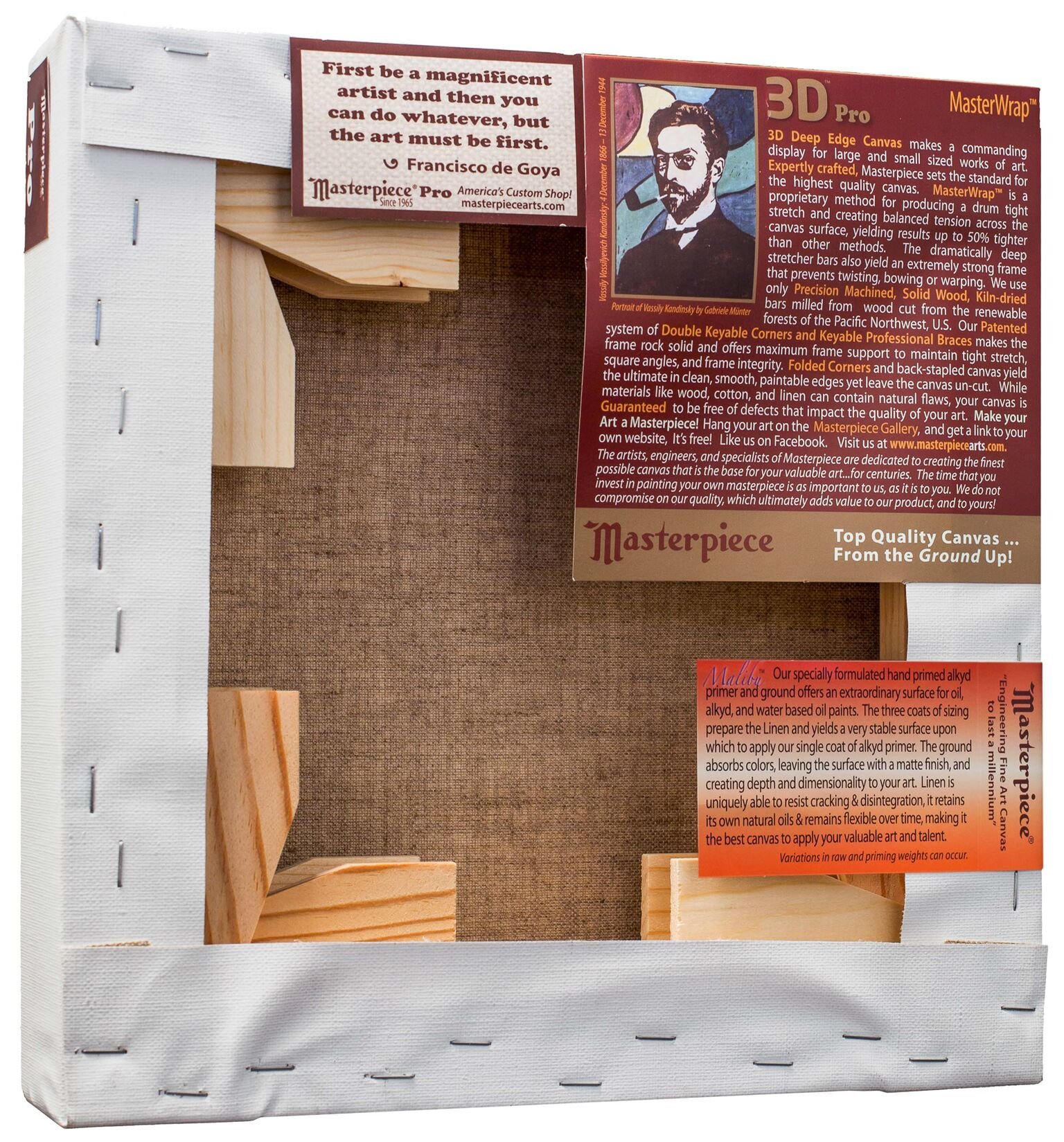 Masterpiece Artist Canvas 46387 3D Pro 21/2" Deep, 48" X 48", Linen 13