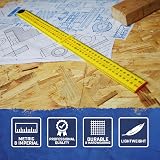 Faithfull Folding Rule 1m / 36in Yellow ABS with Metric & Imperial view 7