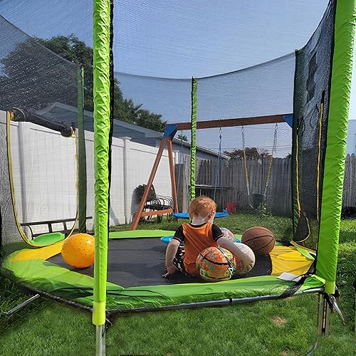 Merax 7ft Kids Trampoline with Slide,Enclosure Net and Ladder