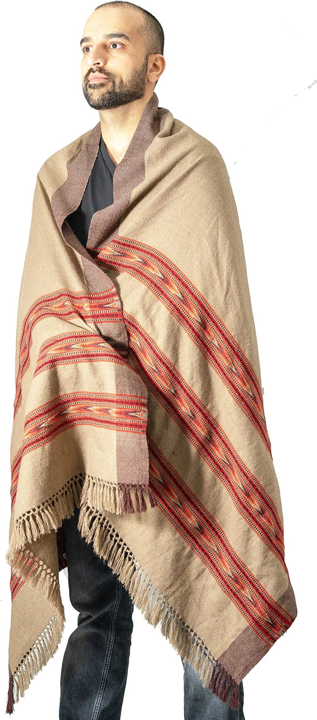 Meditation Shawl | Plain Meditation Blanket, Prayer Shawl or Wool Wrap