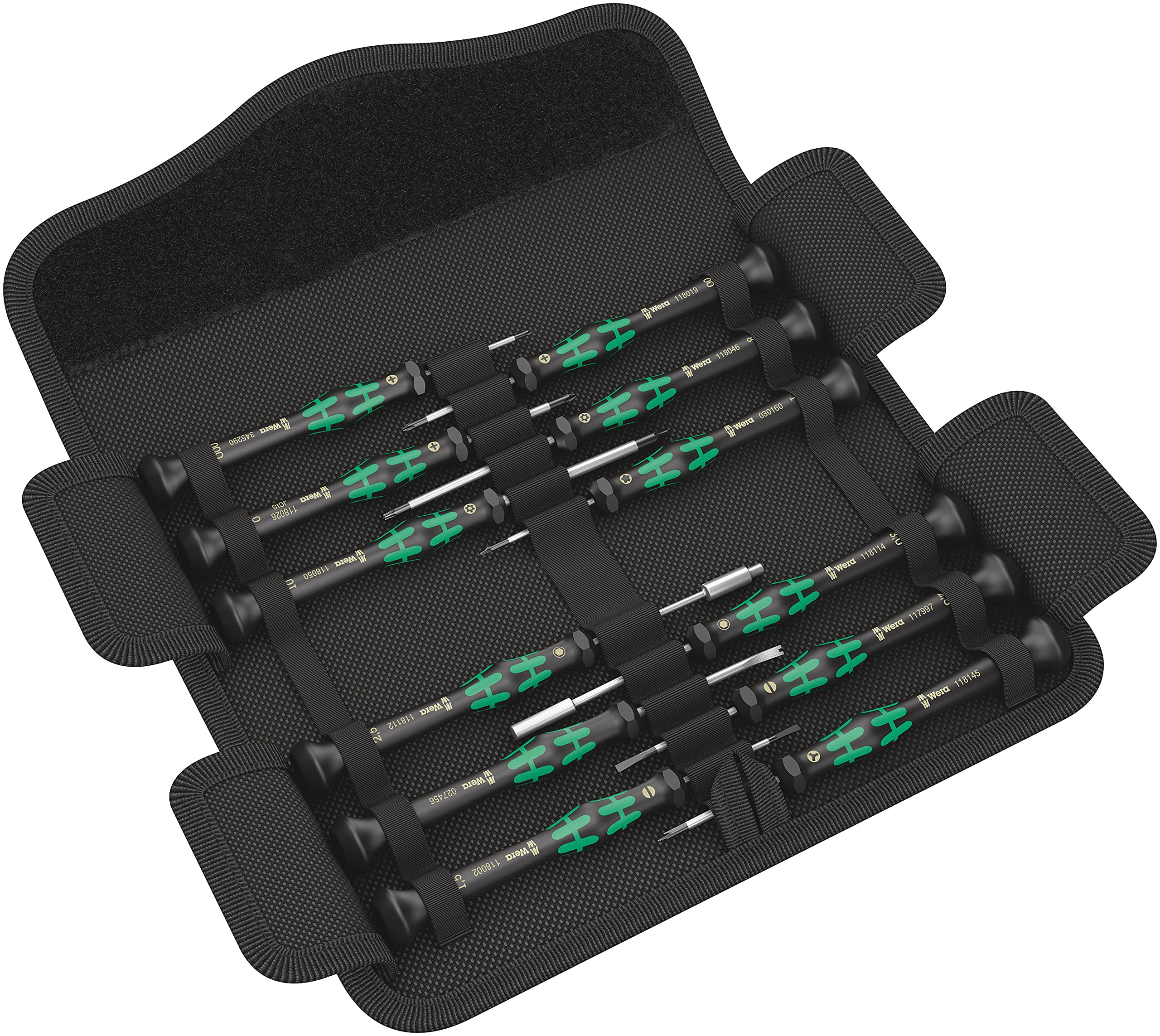 Wera 05073677001 Kraft form Micro 12 Electronics Set, Black