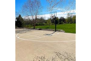 Ronan Sports Complete Easy Basketball Court Marking Kit | Complete Key & 3 Point Lines | Rigid & Reusable Cardboard Stencil | Paint Options Available | Made in USA