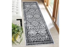 Vaukki Hallway Runner Rug, Vintage Shaggy Soft Laundry Rug Runner, Non Slip Entryway Runner Mat, Washable Farmhouse Kitchen A