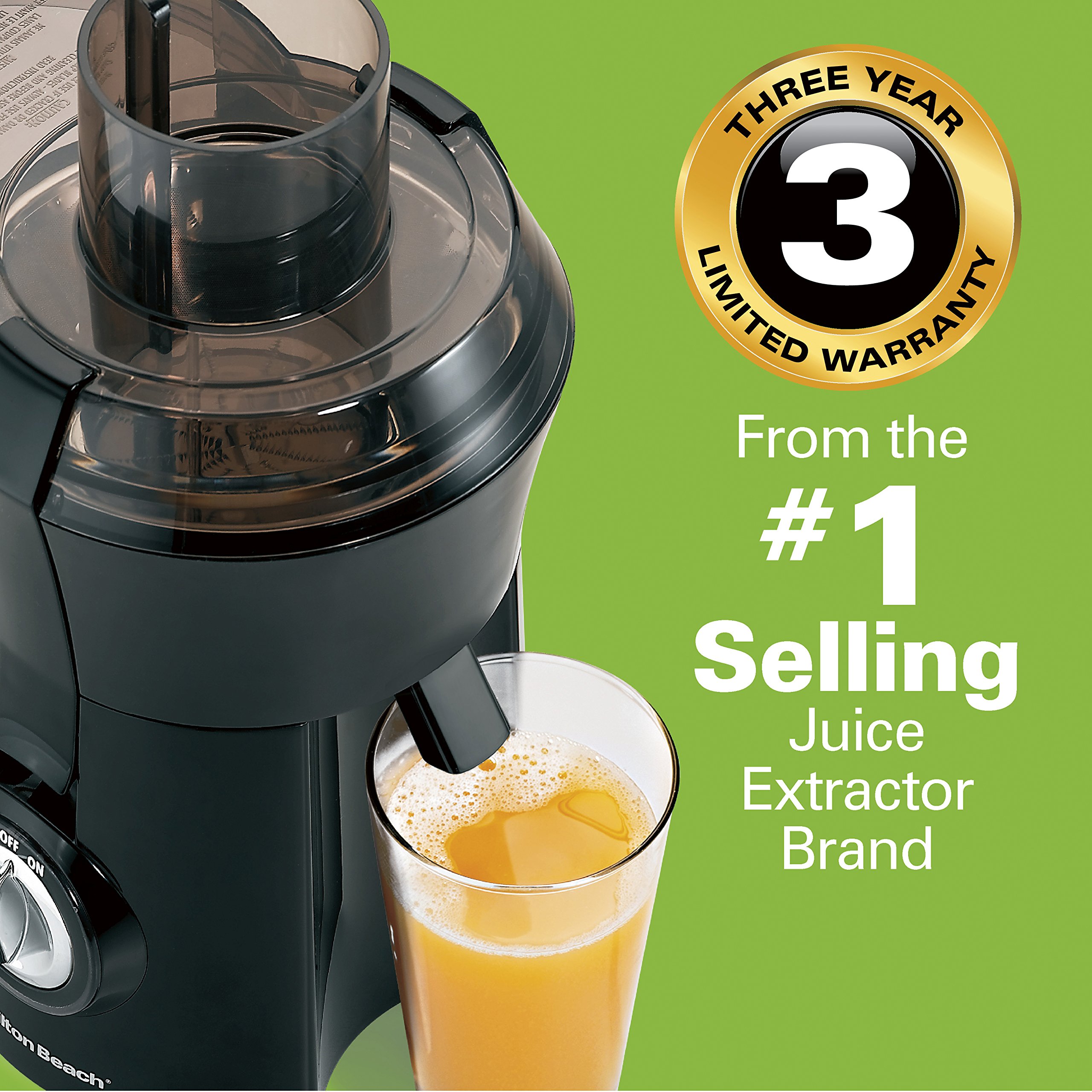 Hamilton Beach (67601A) Juicer, Electric, 800 Watt, Easy To Clean, BPA