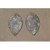 The Leather Guy - 12pk-Leather Leaf Medium Back in Black"Rock N Roll" DIY Earrings