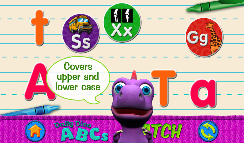 ABCs with Dally Dino - Kids Learn the Alphabet with Flashcards, I Spy, Sort It, Match, Sequence, Memory and Counting Games! Preschool Fun with Dally Dinosaur