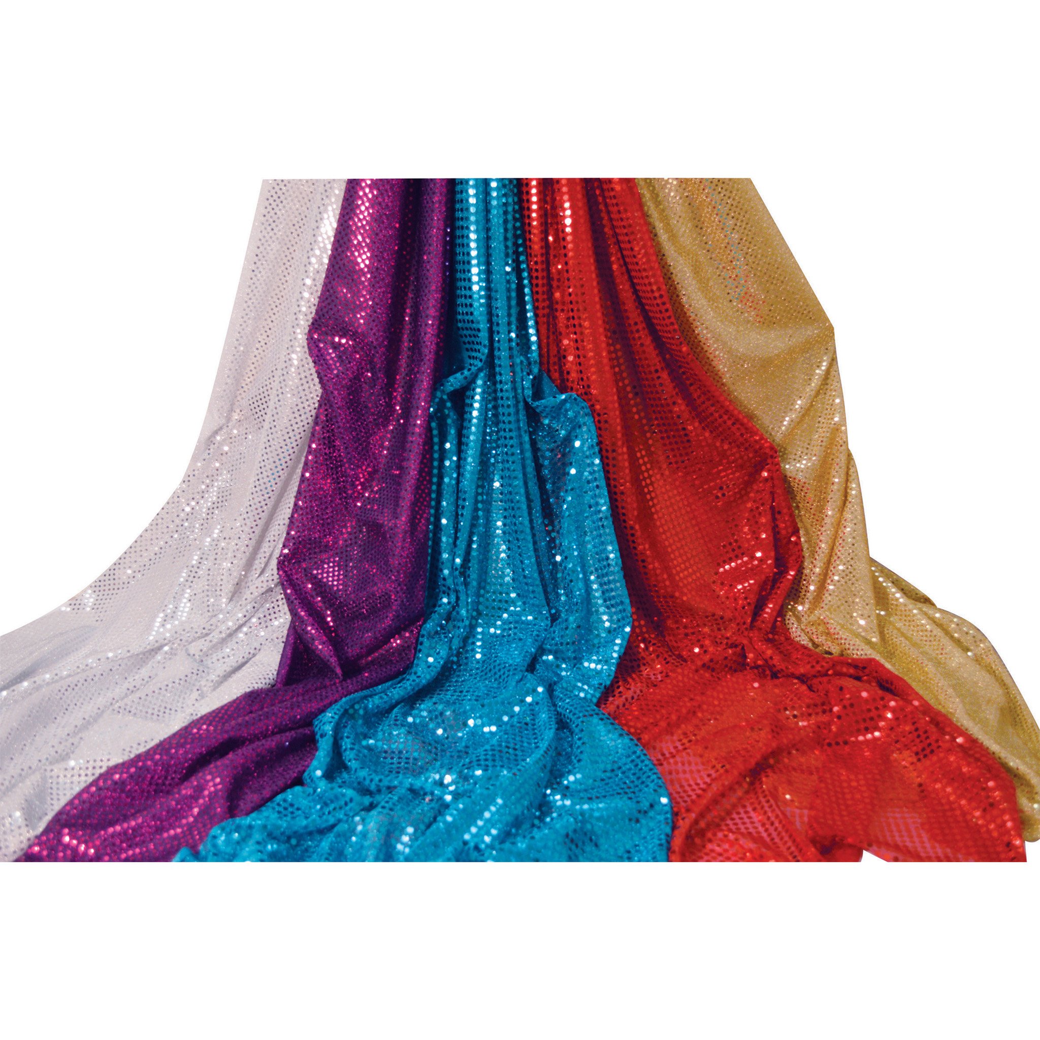 Springboard Sparkle Sequin Fabric Assortment (5 x 2 m) Den Making and Imaginative Play