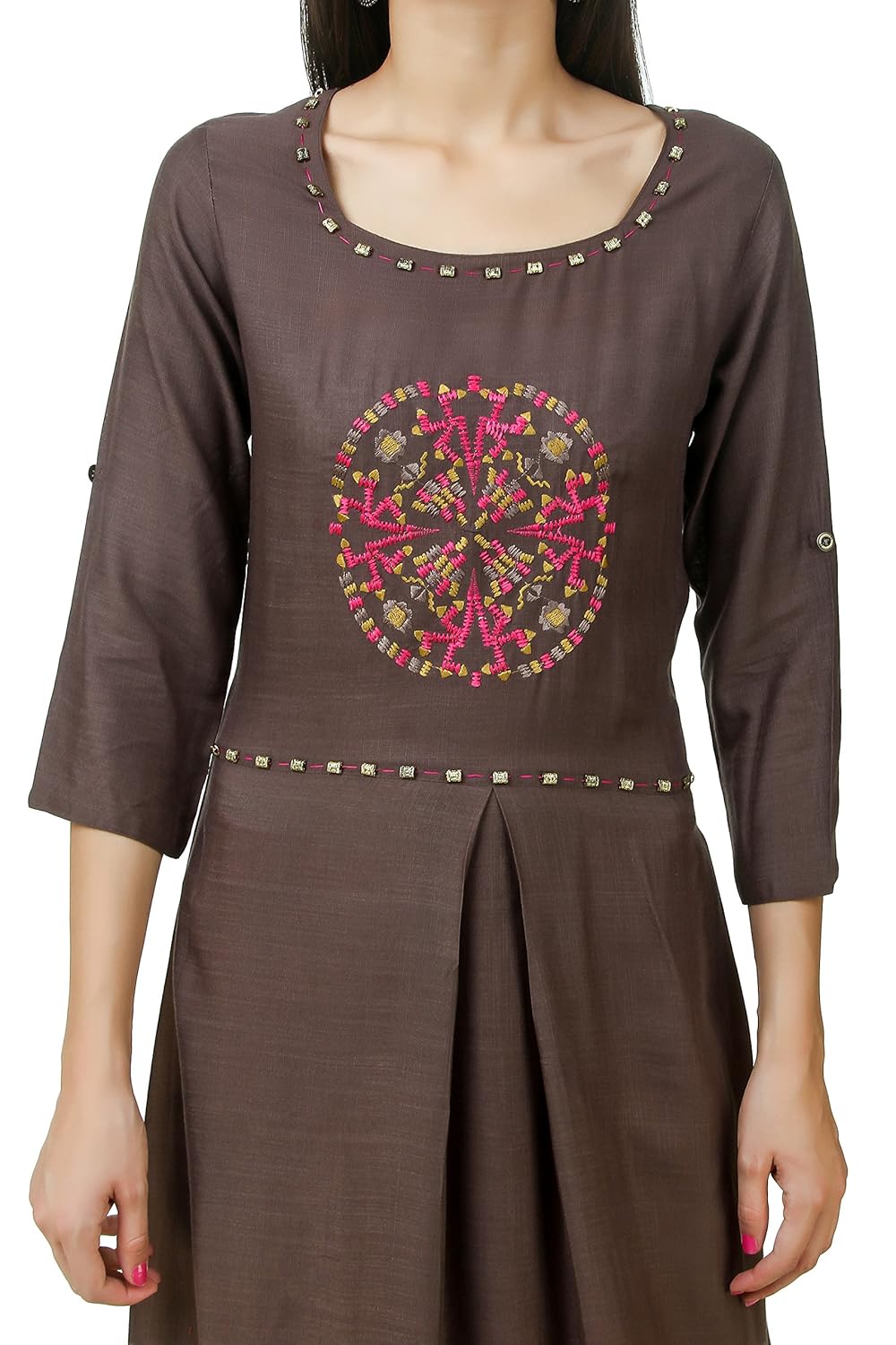 sreshee women's premium cotton designer kurti with palazzo pants set (two colour options)