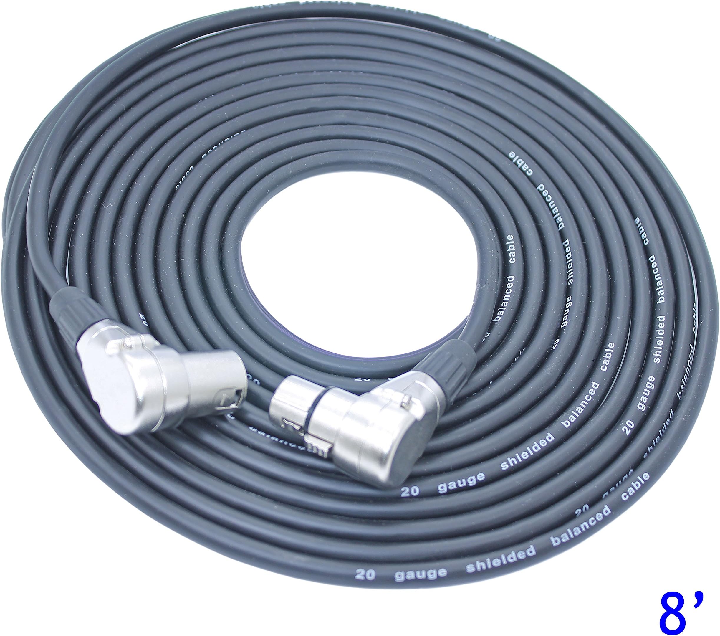 Yovus pLoYnk Pro Audio XLR Cable with Adjustable Connectors (8ft, Adjustable Male and Female)