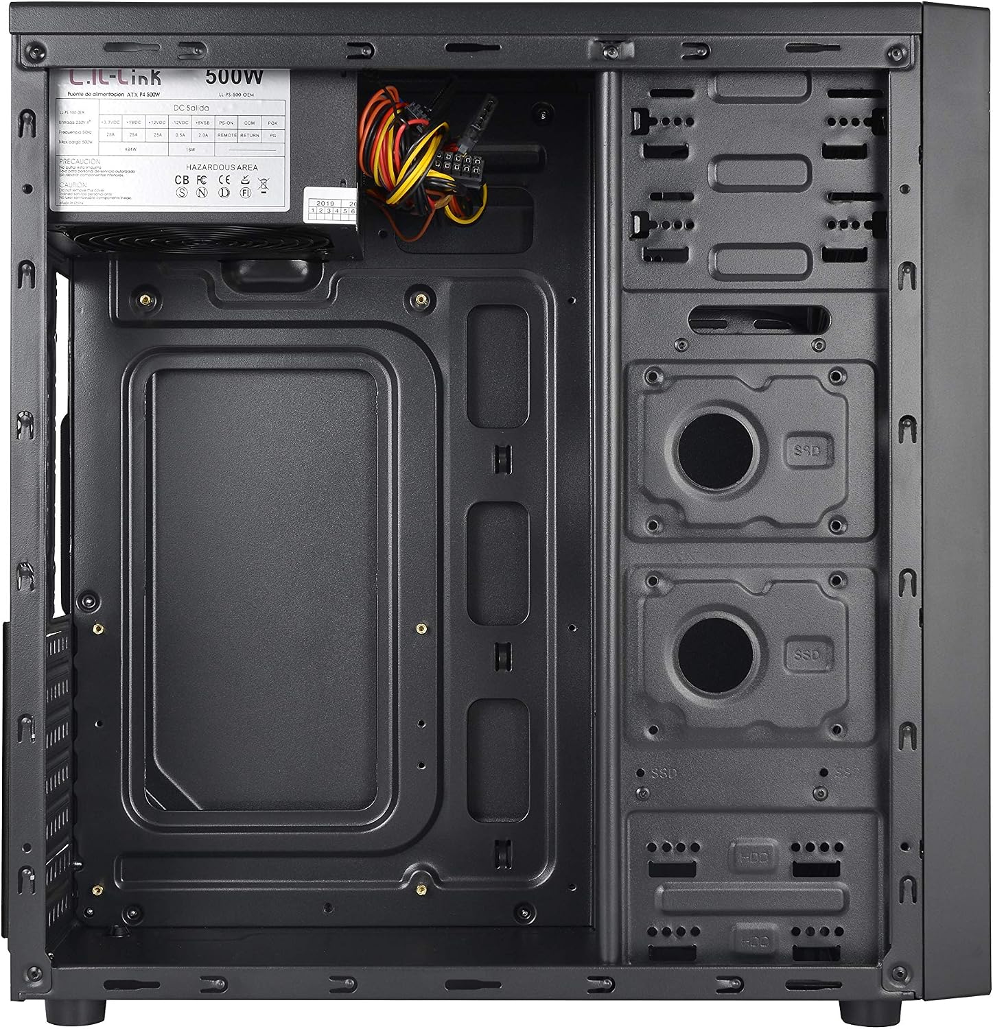 L-link Micro-ATX Atria Box with USB 3.0 Black, Schwarz - Image 5