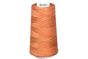 Signature 3 Ply Cotton Quilting Thread, 40wt/3000 yd, Variegated Rusty Oranges