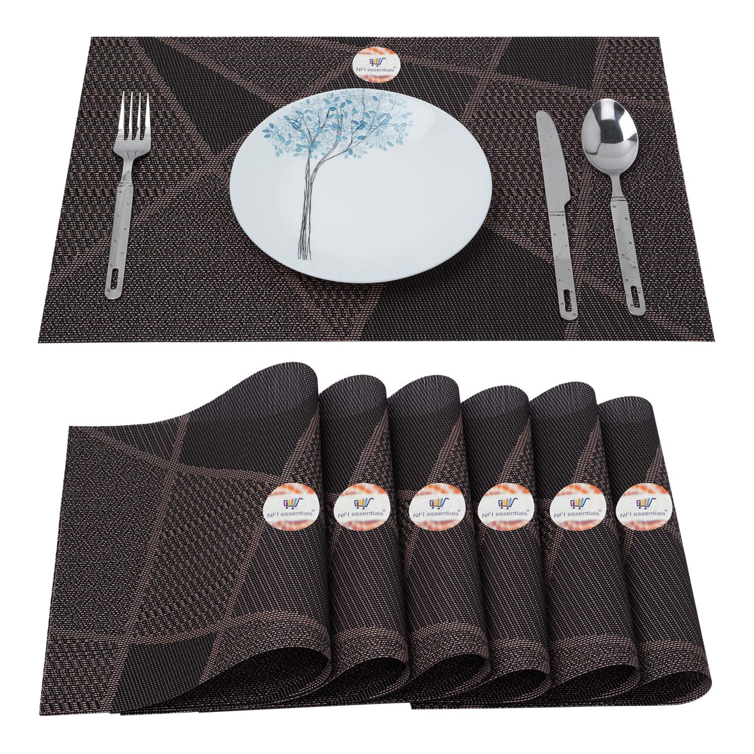 Buy NFI essentials PVC Dining Table Dinner Mats Set of 6 Pcs Dinner