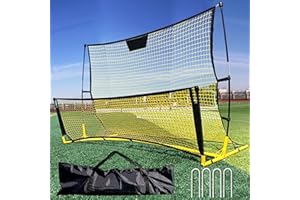 Seliyoo Dual-Sided Soccer Rebounder – Adjustable High/Low Nets for Volleys & Ground Passes, Portable Training Board for 2 Players, Teams & Home Backyard Use