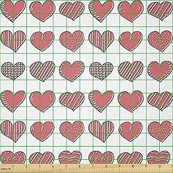 Ambesonne I Love You Fabric by The Yard, Happy