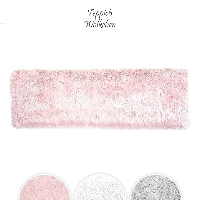 Alfombra Sintética Imitación de Piel de Cordero o Oveja | Felpudo para