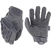 Mechanix Wear: M-Pact Tactical Gloves with Secure Fit, Touchscreen Capable Safety Gloves for Men, Work Gloves with Impact Protection and Vibration Absorption (Grey, Large)
