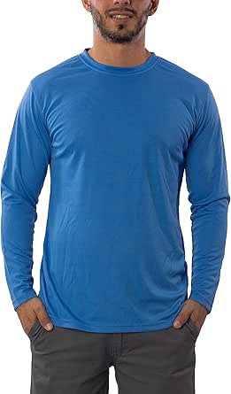blue long sleeve shirt mens uv protection