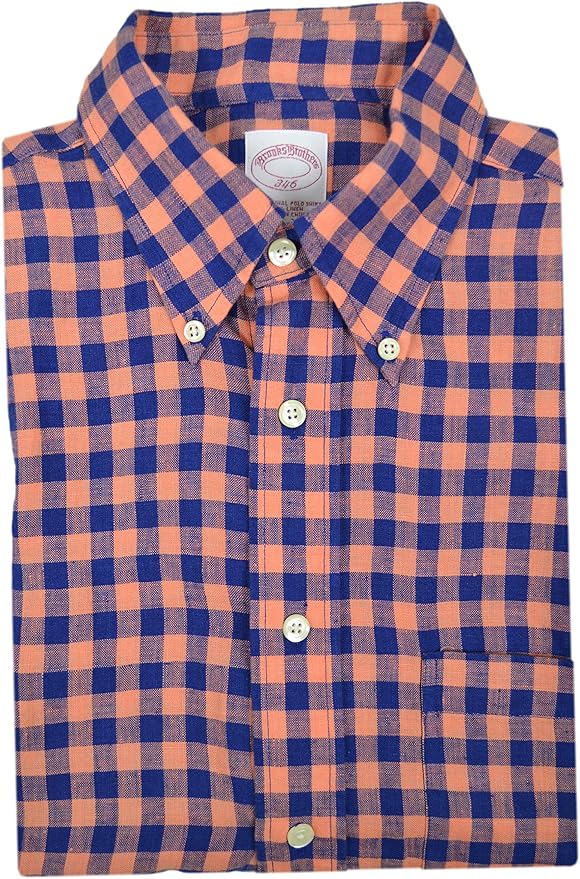 peach polo button down