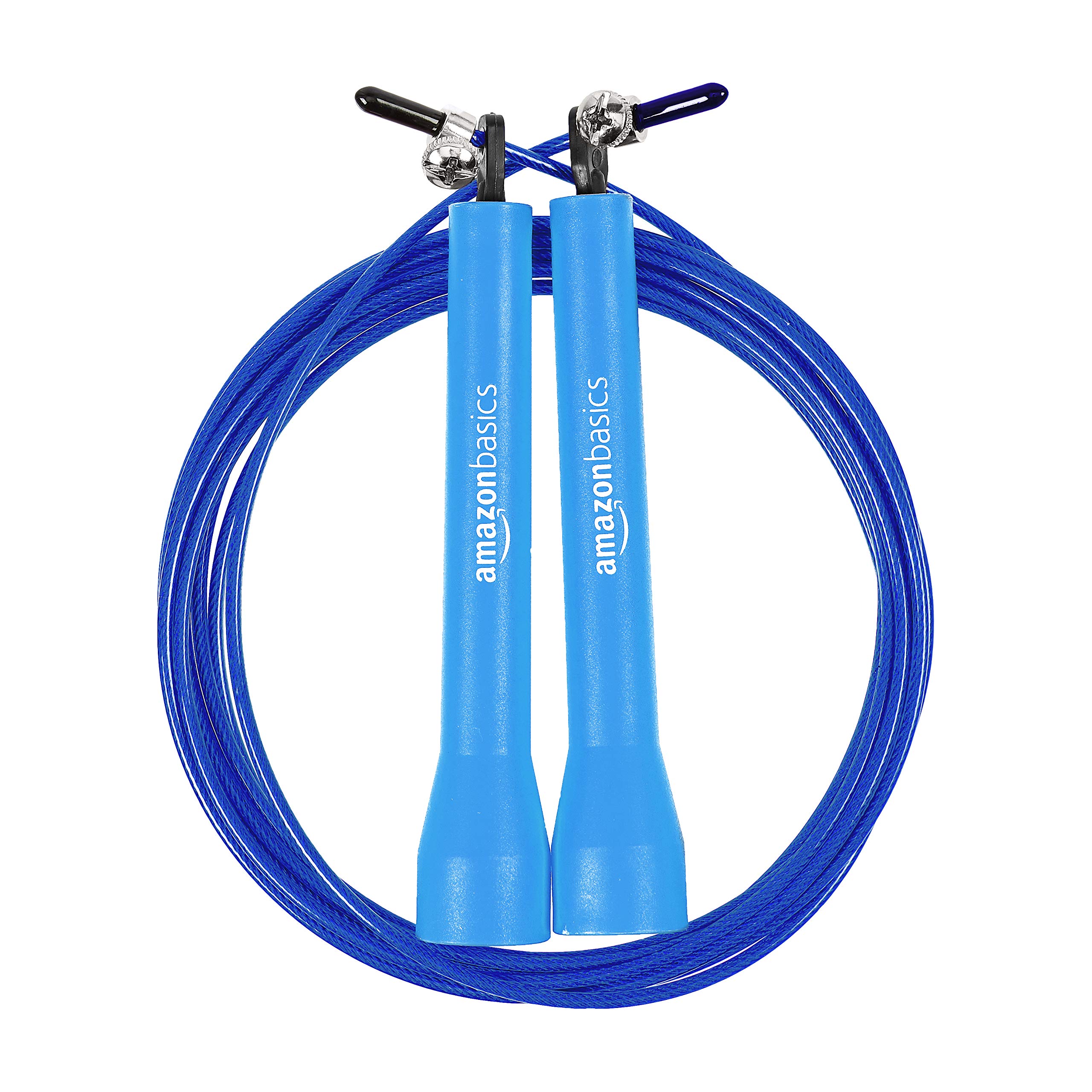 Amazon Basics Plastic Speed Jump Rope, 3 m long by 2 cm, Blue