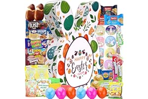 SARAH'S CANDY FACTORY Easter Treat Bunny Box (40 Count) Filled with Treats, Snacks, Peelable Gummies, Bunny and More, Great Package for Family, Friends, Boys and Girls
