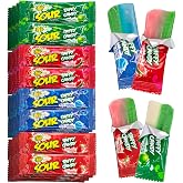 Sour Taffy Candy, Sour Candy Bulk, Fruit Flavored, 2 Lb Bag | Snack Size Chewy Candy, Apple, Watermelon, Blue Raspberry, Strawberry