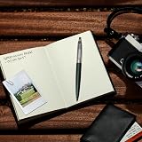 Parker Jotter XL Ballpoint Pen Greenwich Matte Green Chrome Trim Medium Point view 4