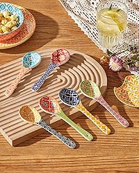 Metahom Ceramic Serving Spoons, Colorful Soup