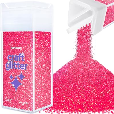 Hemway Fluorescent Pink Glitter Shaker 130g Microfine for Resin Craft