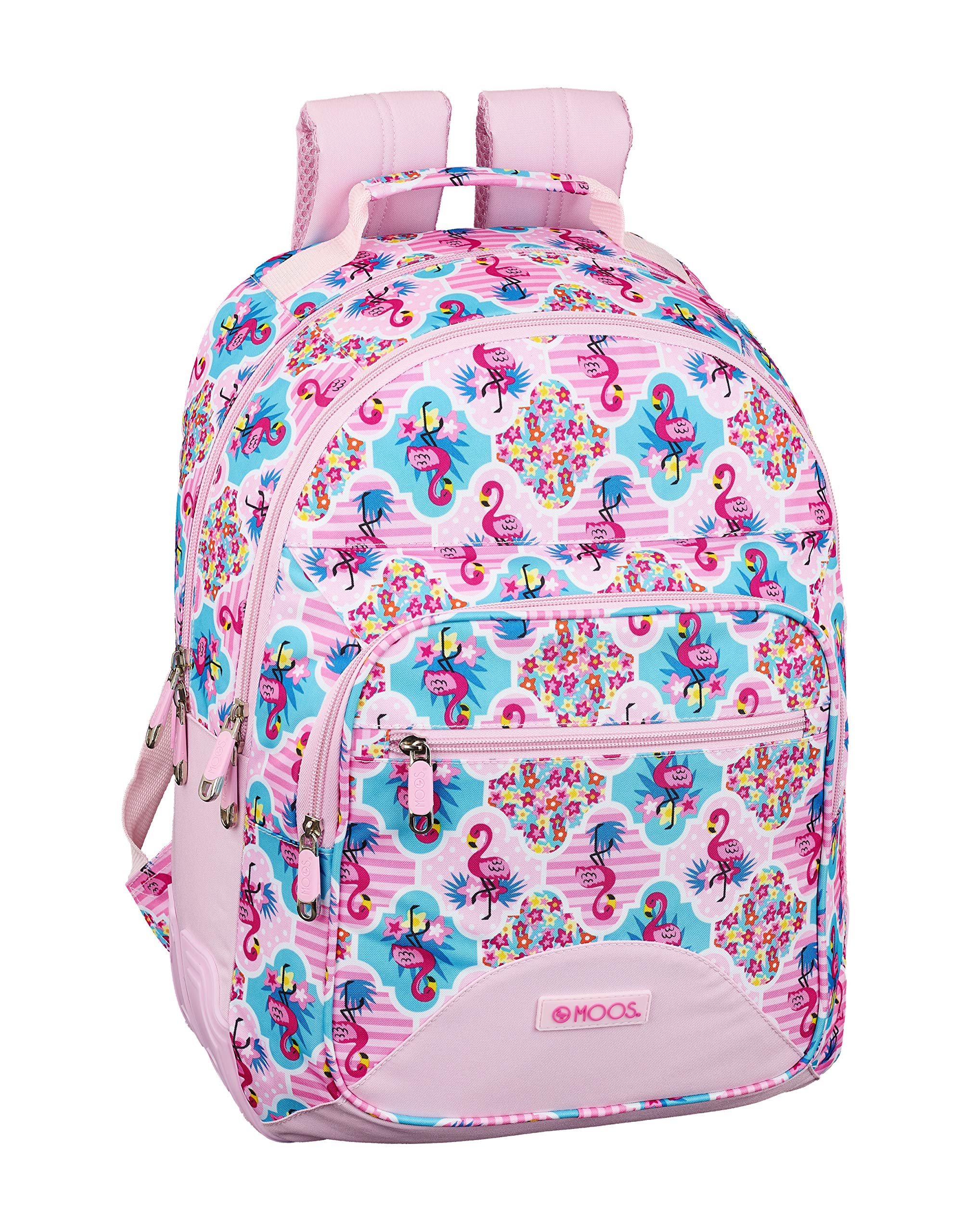 SAFTA School Backpack, Pink/Multicoloured, Casual