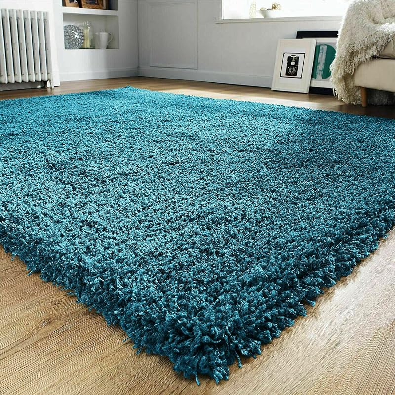 Prime Plus Extra Thick Shaggy Rug Teal Blue 160 x 230 cm