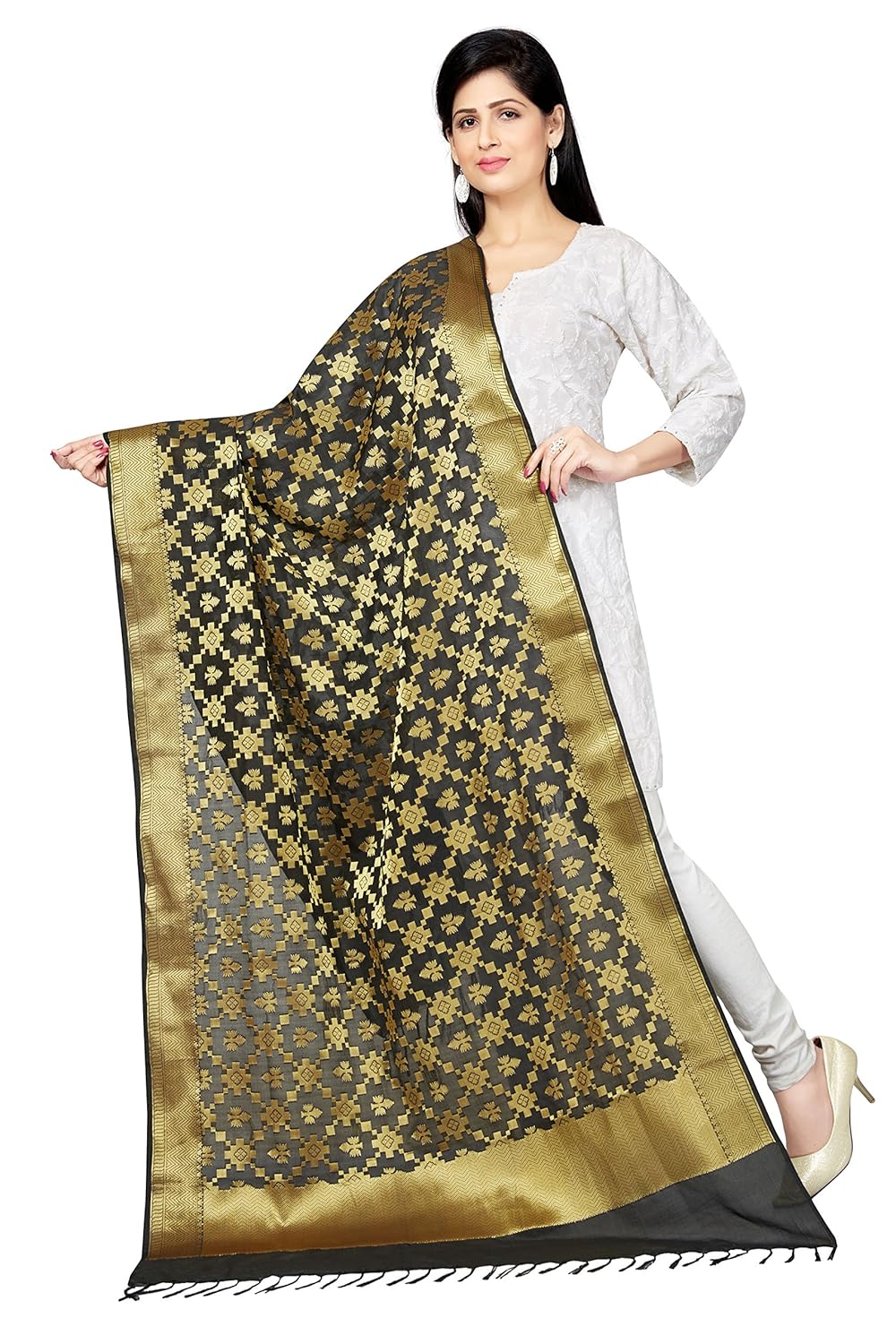 rani saahiba women's silk dupatta