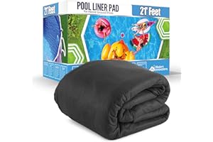 MODERN INNOVATIONS Above Ground Pool Liner Pad, 21' Foot Round, Pre-Cut Heavy Duty Outdoor Pool Pads for Above Ground Pools, Black Swimming Pool Liners for Padding and Protection, Thick Pool Mats to Prevent Punctures