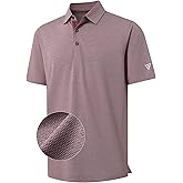 M MAELREG Golf Shirts for Men Dry Fit Short Sleeve Performance Moisture Wicking Heather Jacquard Active Mens Polo Shirts
