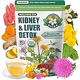 Ovida Dandelion Wolfberry Tea – Natural Kidneys & Liver Health Tea, Organic Herbal Tea with Milk Thistle, Turmeric & Goji Berry, Seven Herbal Ingredients Natural Blend for Daily Wellness, 15 Tea Bags