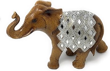 hand carved wooden elephant