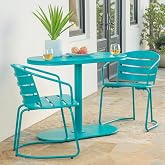 Christopher Knight Home Adley Outdoor Bistro Set, 3-Piece Bistro Table and Chair Set of 2, Patio Furniture Set with Iron Fram