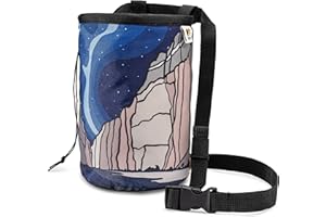 Oso Supply Co - Climbing Chalk Bag for Adults and Kids, Drawstring Closure, Adjustable Waist Belt, Indoor/Outdoor Training, Rock Climbing, Bouldering, Weightlifting