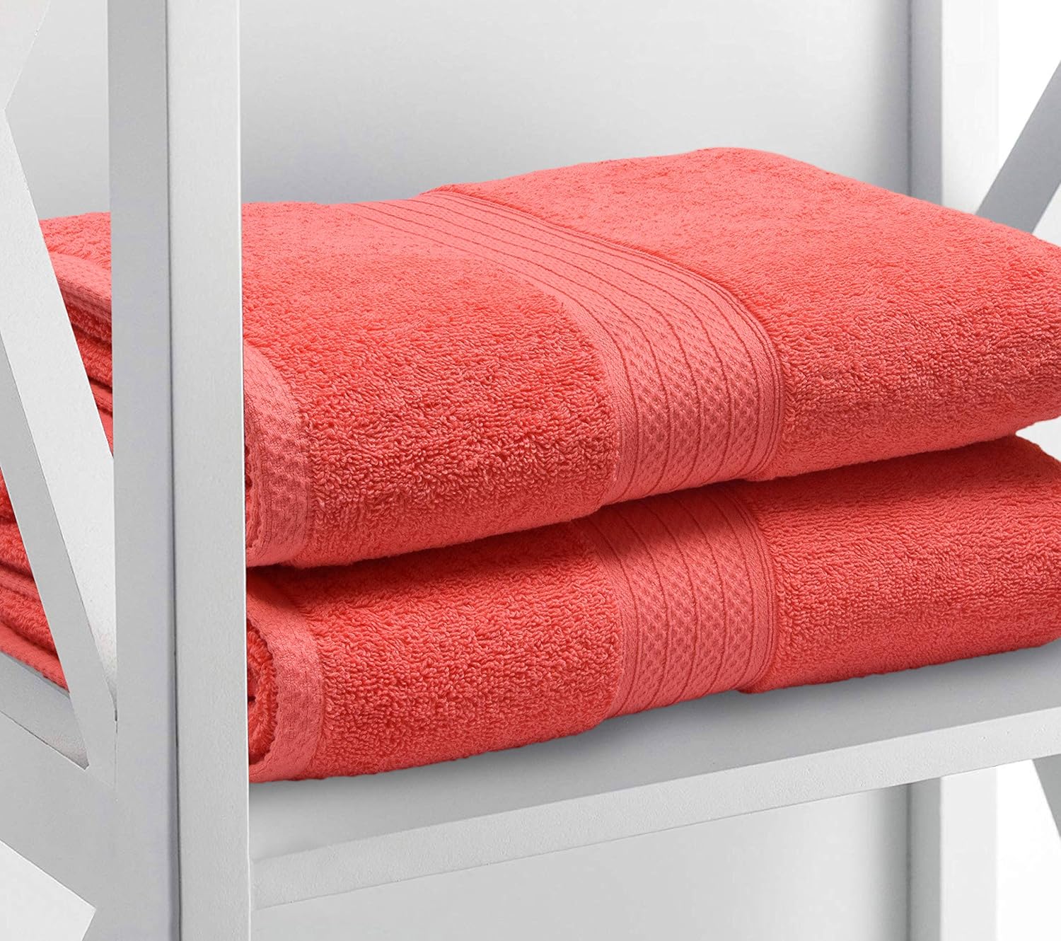 GLAMBURG 4 Pack Bath Towel Set, 100% Combed Cotton Large Bath Towels, Gym Towels 27"x54" - 600 GSM Luxury Hotel Quality Ultra Soft Super Absorbent Towels for Bathroom - Kiwi Green: Home & Kitchen